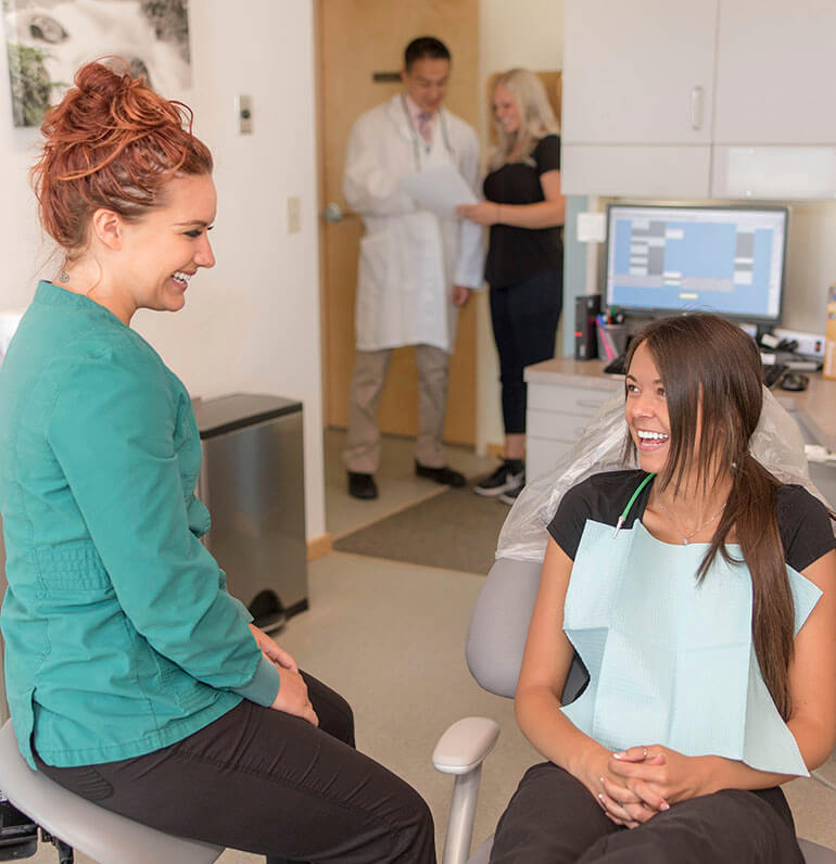 a-patient-in-the-consultory-smiling in Port Angeles, WA