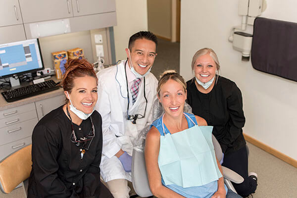 Eleven Eleven Dental Team with patient, Port Angeles, WA